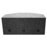 QPOWER BASS12 3 HOLE 12" SEALED CAR SUBWOOFER CARPETED ENCLOSURE BOX