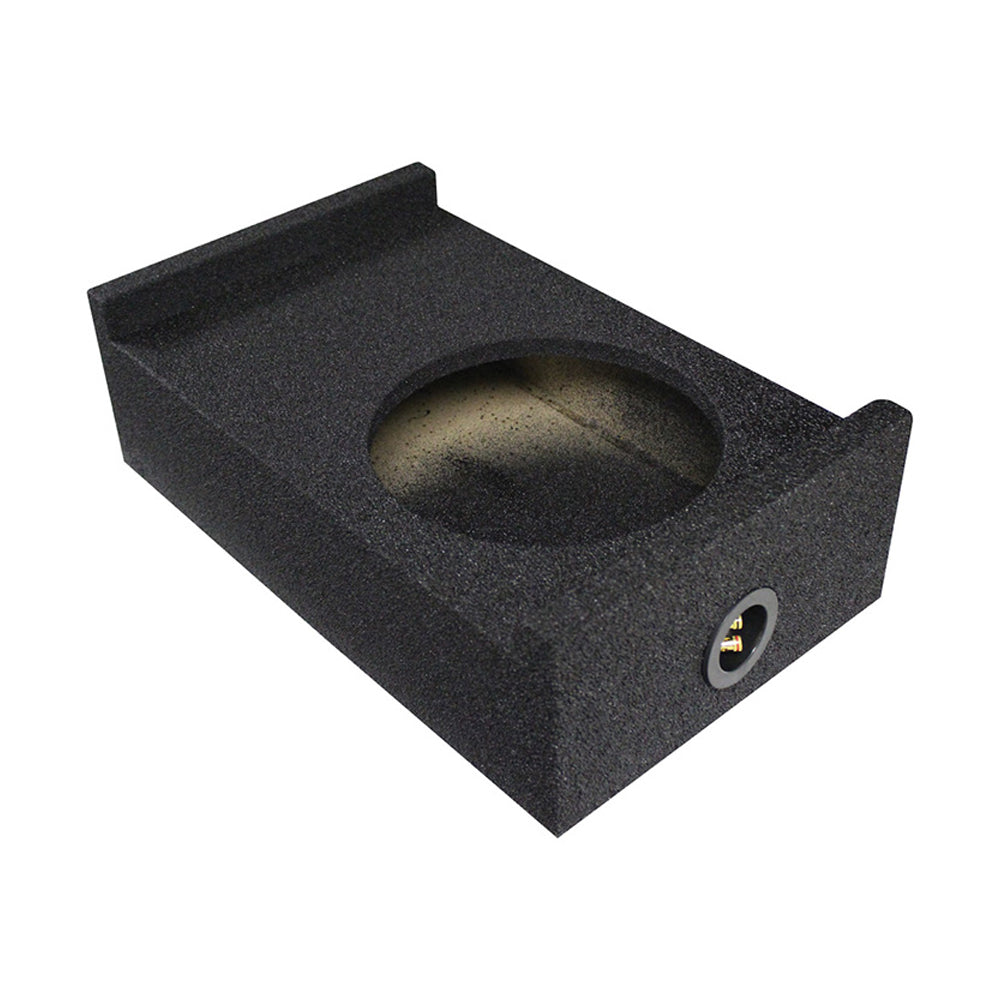 QPower QBOMB Single 10" Shallow Sealed Universal Downfire Behind Seat Subwoofer Box