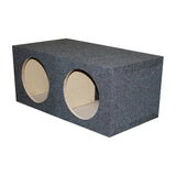 QPower Dual 12″ Sealed Heavy Duty Square Empty Woofer Box
