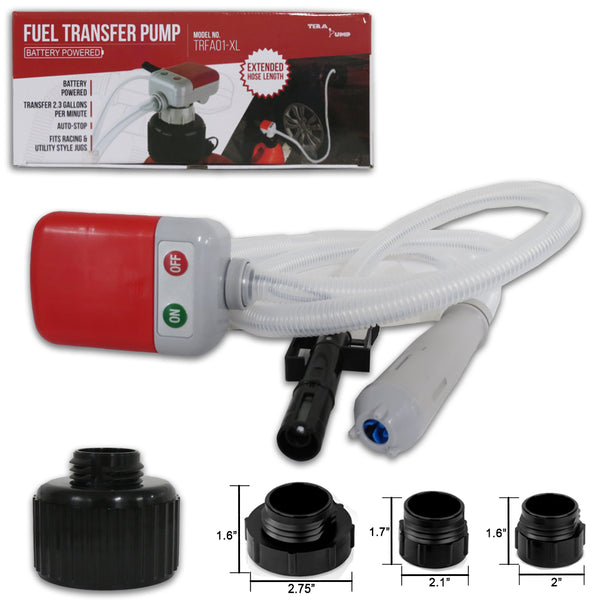 TERA PUMP XL 4 AA Battery Powered Fuel Transfer Pump with Auto