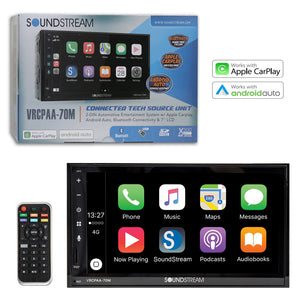 Soundstream VRCPAA-70M 2 DIN 7" Bluetooth USB Car Stereo w/ Android Auto & Apple Carplay